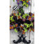 Couronne d'Halloween sorcière chapeau et pattes déco en maille