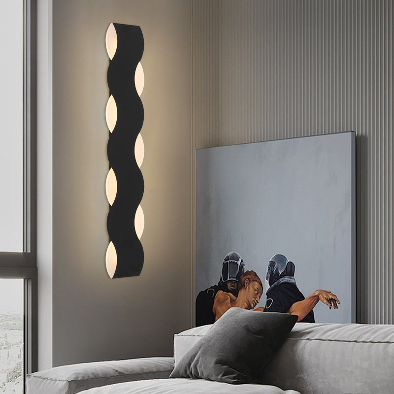 23.6-Inch Modern Warm-Tone Wired Wall Sconce, 23.6" H x 3.93" W x 1.77" D
