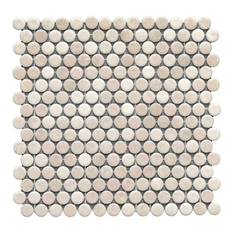 Eterna Penny 12"x12" Recycled Glass Mosaic Tile, Sumatra