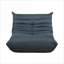 Fauteuil d'appoint capitonné en microfibre gris anthracite à boutons, siège simple confortable pour la chambre à coucher, pour adultes, 1pc-2121721929