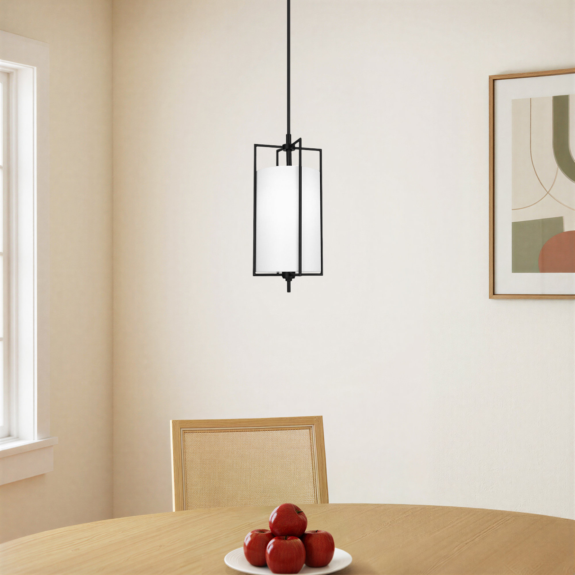 4 Light Dimmable Pendant, Aged Iron, 21.25" H x 9.5" W x 9.5" D
