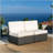 Santa Cruz Durable PE Wicker Armless Chairs For Outdoor Sectional Sofa, No Assembly Required, Water-Resistant Cushions-661906794-661906792