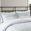Literie en seersucker double avec coussins décoratifs - en édredon jaune et bleu imprimé floral de style blanc-124539555-124539556