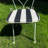 Outdoor U-Shaped Patio Chair Cushions With Ties, Water-Repellent Thick Foam Seat Pads For Garden & Dining Chairs, 17" X 16" X 2", - Black/White Striped-2034114344