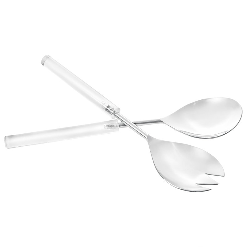 Cake/Salad Server Set With Marble Handle