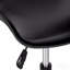Chaise de bureau, hauteur réglable, pivotante, ergonomique, bureau d'ordinateur, travail, juvénile, aspect cuir noir, métal blanc, contemporain, moderne