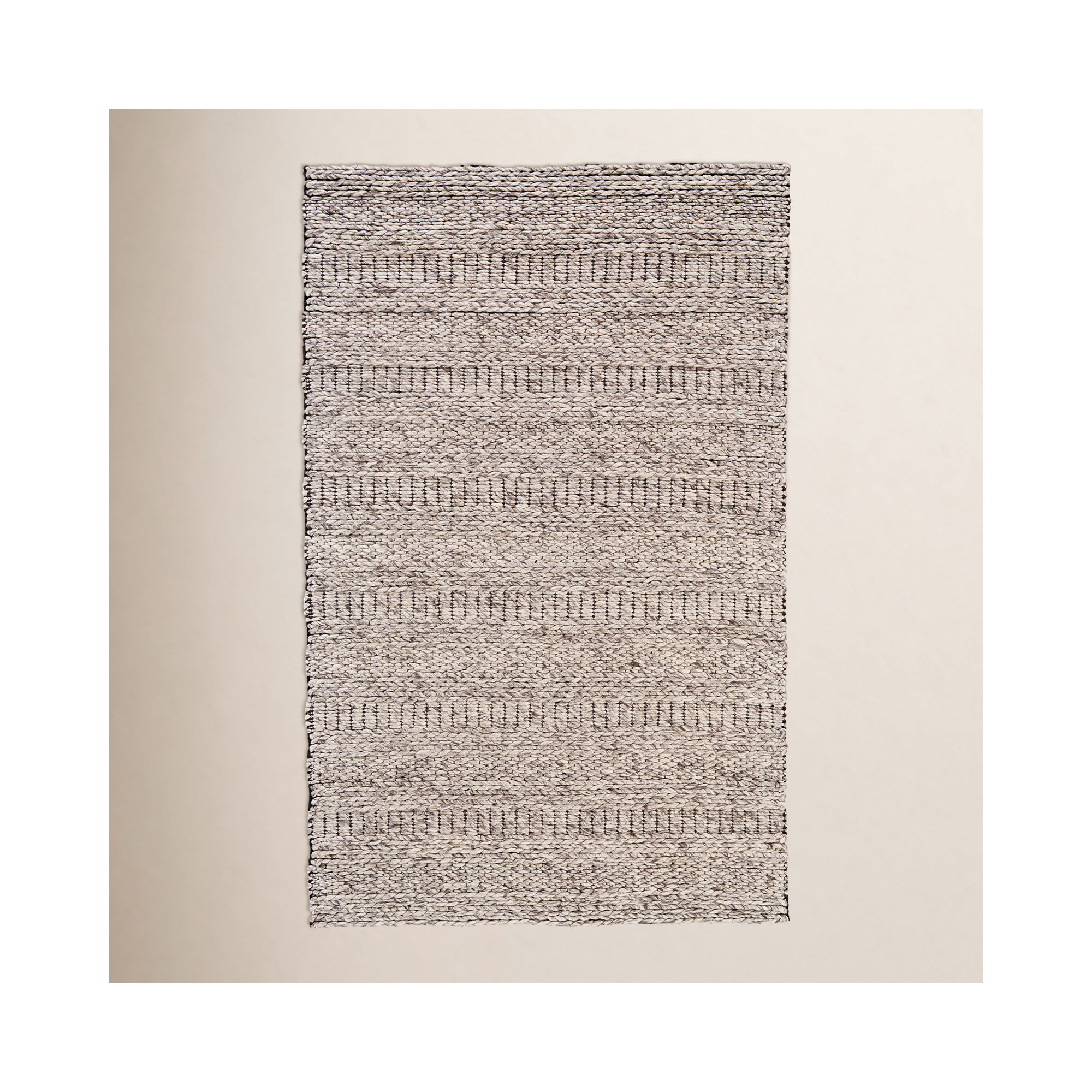Orion Handmade Wool Oatmeal Rug, Rectangle 8' x 11'