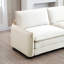 Velours côtelé pour le salon et le bureau: 4 places, beige, avec coussins décoratifs, beige facile à assembler: coussins de siège en mousse à mémoire de forme, pièce, assemblage
