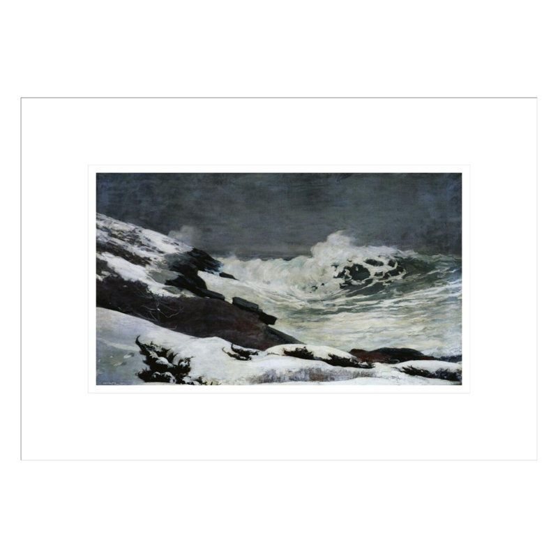 «Winter Coast» par Winslow Homer - estampe numérique encadrée, H 12,14 po x l 16,75 po