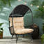 Siège de panier d'extérieur avec coussin confortable - et tissage élégant - Forme de chaise relaxante et élégante