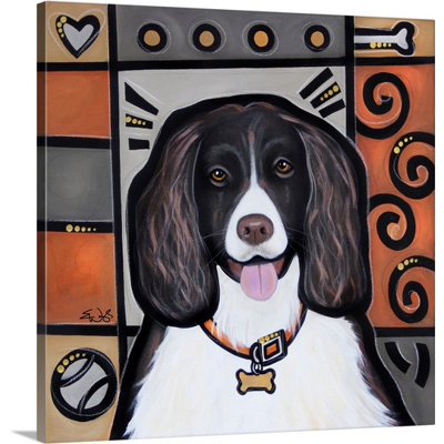 «English Springer Spaniel Pop Art» par Diethild, reproduction d'art sur toile