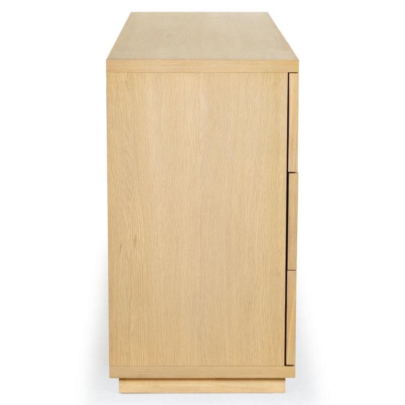 Deziree Wood 6 Drawer Dresser, Natural