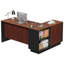 Bureau de direction en L, bureau à domicile avec rangement, tiroirs, classeur et panneau d'intimité, bureau d'angle moderne avec station de charge et lumières à DEL,-1492838988