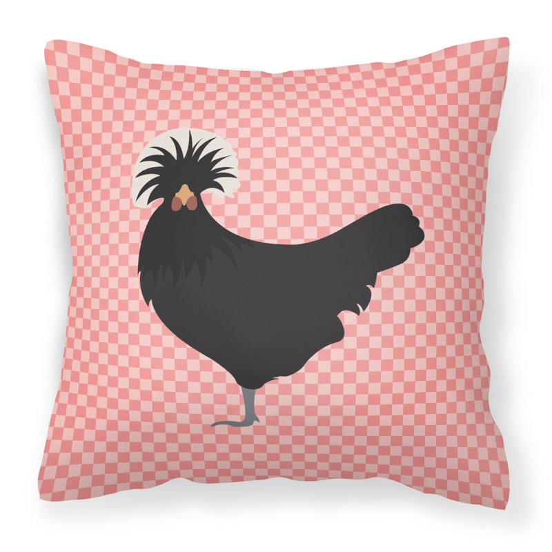 Coussin extérieur carré, 18 po x 18 po, Rose