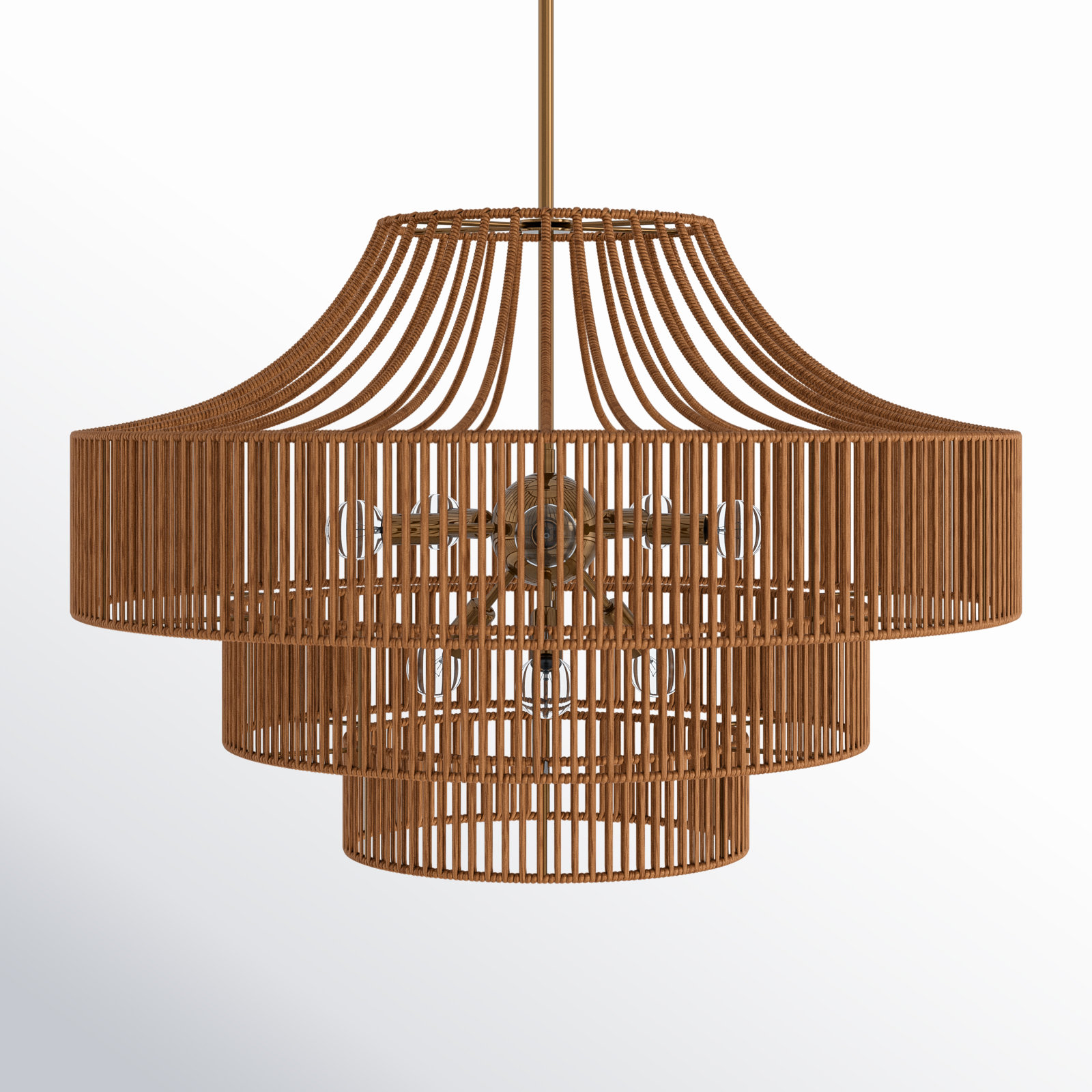 8-Light Outdoor Rattan Chandelier - Savoy House