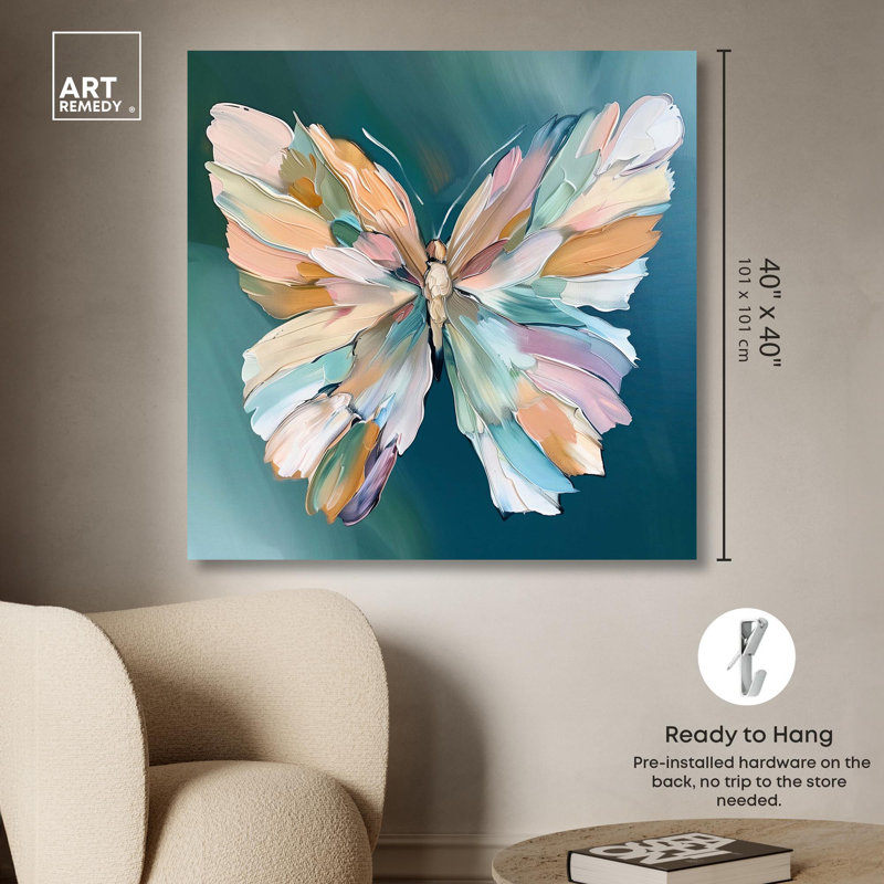 «Dreamscape Butterfly» par Art Remedy, Toile tendue, H 40 po x l 40 po x P 1,5 po
