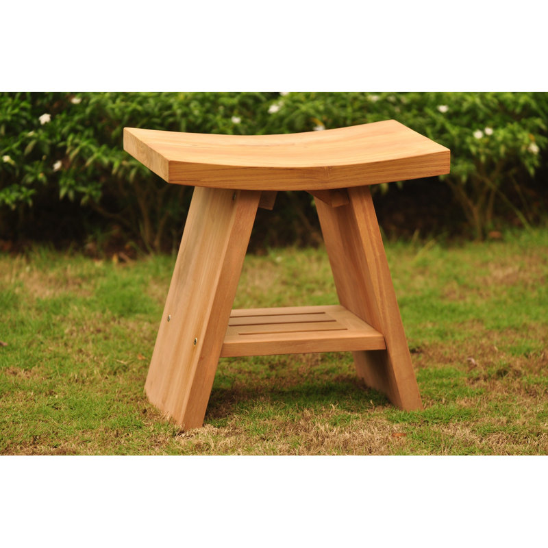 Banc de douche l 18" teck Lyall