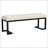 Mira Vanilla Boucle Upholstered Tufted Accent Bench With Durable Metal Frame And Soft Foam Cushioning