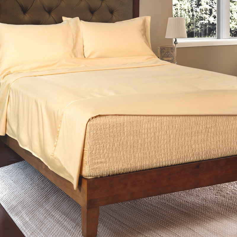 Ensemble de draps CoolMax, Ensemble de draps pour lit double + drap-housse + , Fauve