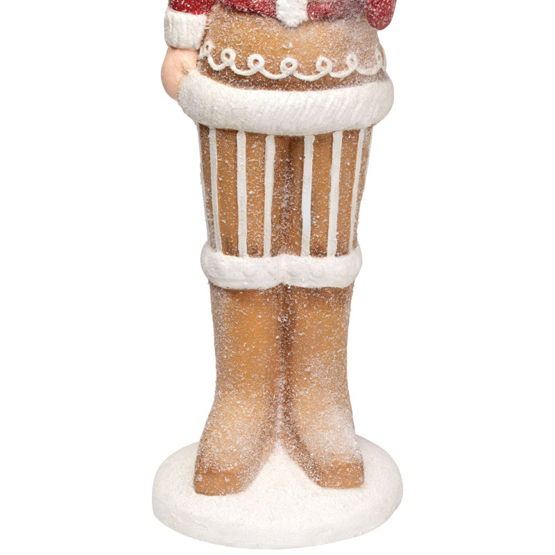 LED Lighted Glitter Christmas Nutcracker - 27", Brown/White