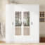Armoire à miroir 4 portes avec tablettes-763967432