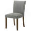 Chaise d'appoint de salle à manger rembourrée grise (ensemble de 2)-1951952946
