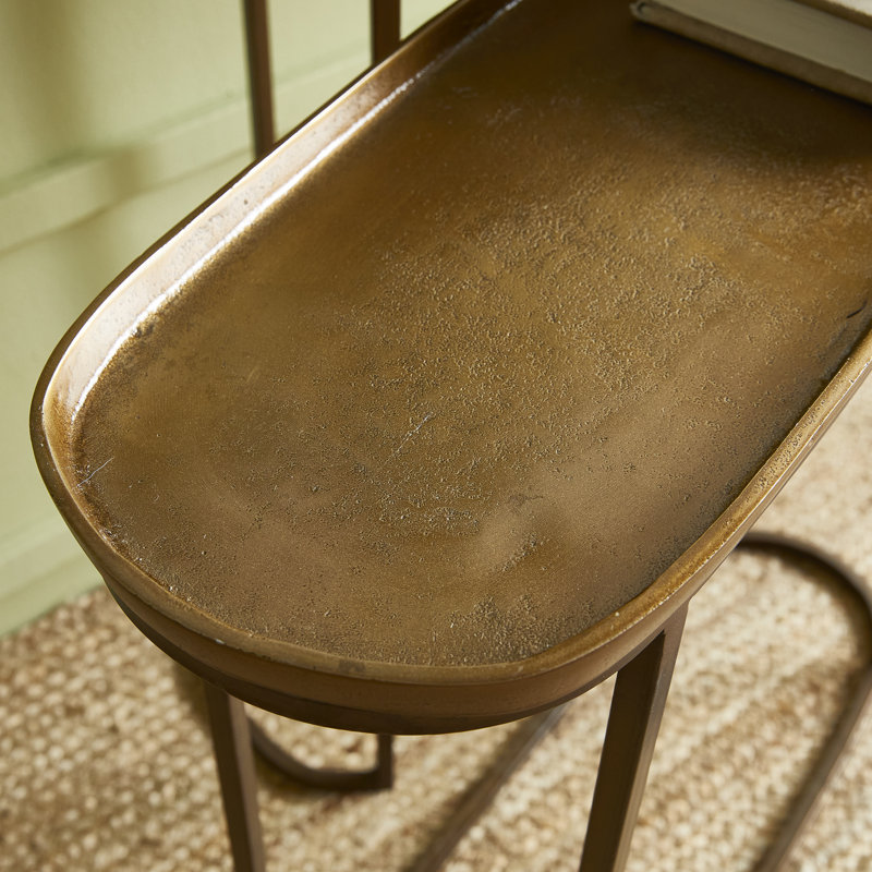 Cato Antique Brass 33.25'' Metal Console Table Set