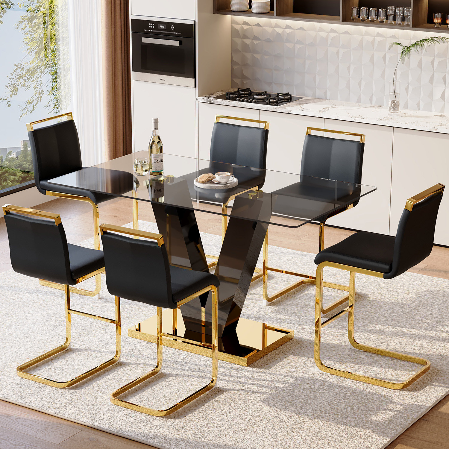 Mercer41 Antigone Upholstered 25 Counter Stool with Metal Frame | Wayfair