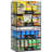 Jksmart Xxl Stackable Wire Baskets With Handles For Pantry Storage And Organization,fruit And Vegetable Basket With Name Plates,metal Storage Bins For Snack Can Fruit Veggies