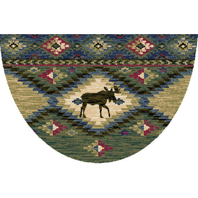 Geometric Water Resistant Non-Skid Kitchen Mat