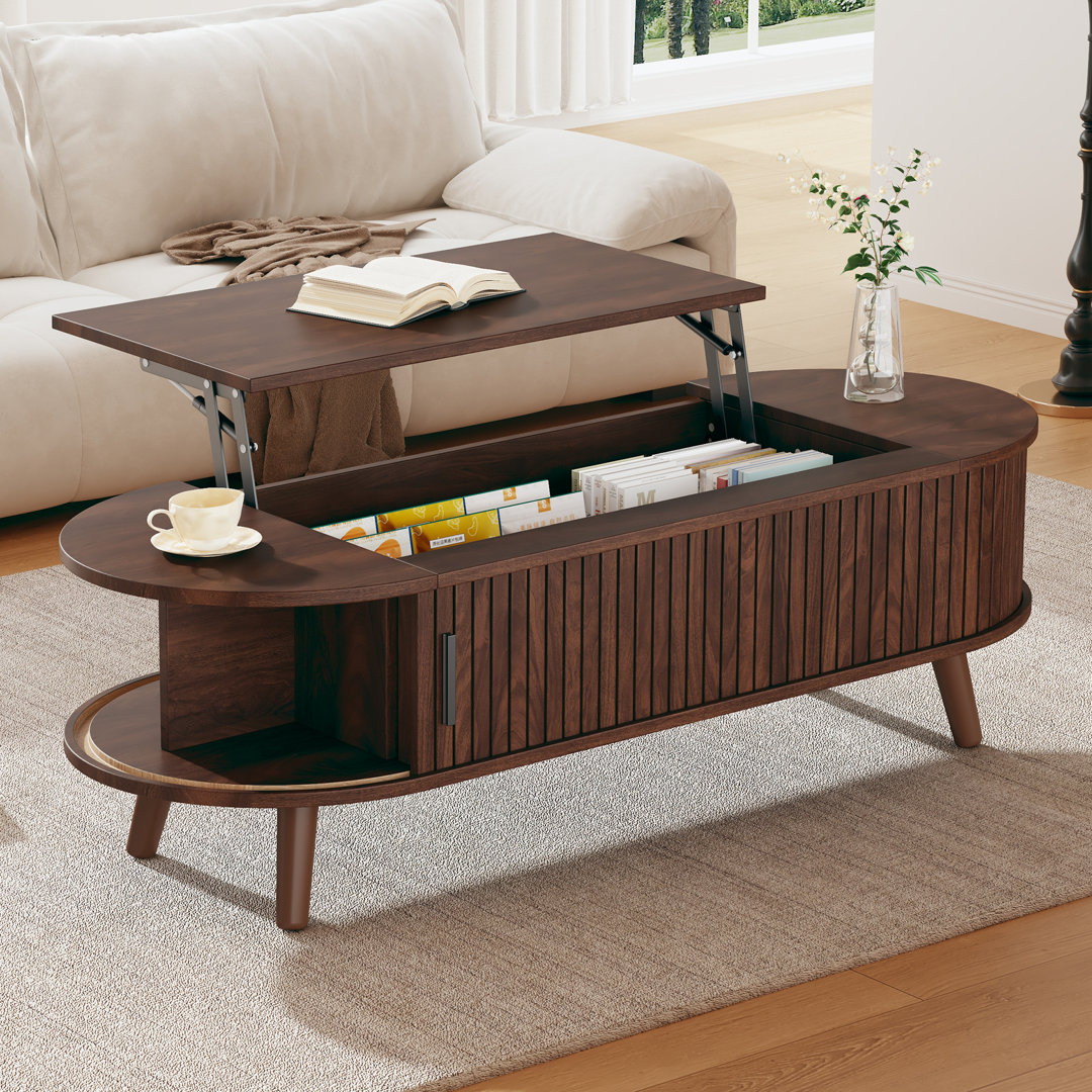 Lift Top Four Leg Coffee Table with Storage