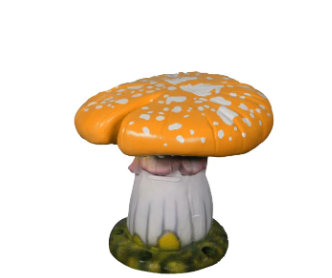 Statue de tabouret de champignon simple divisé surdimensionné