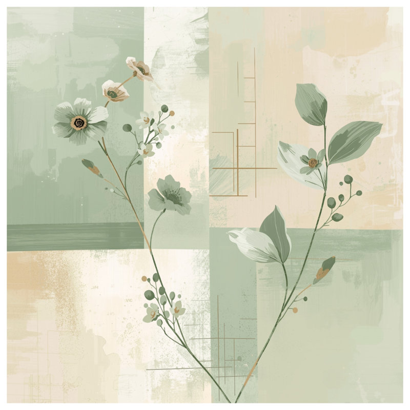 Housses de couette florales et botaniques abstraites, Grand lit