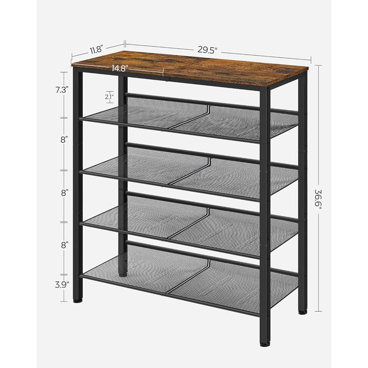 Ivy Bronx 16 Pair Shoe Rack