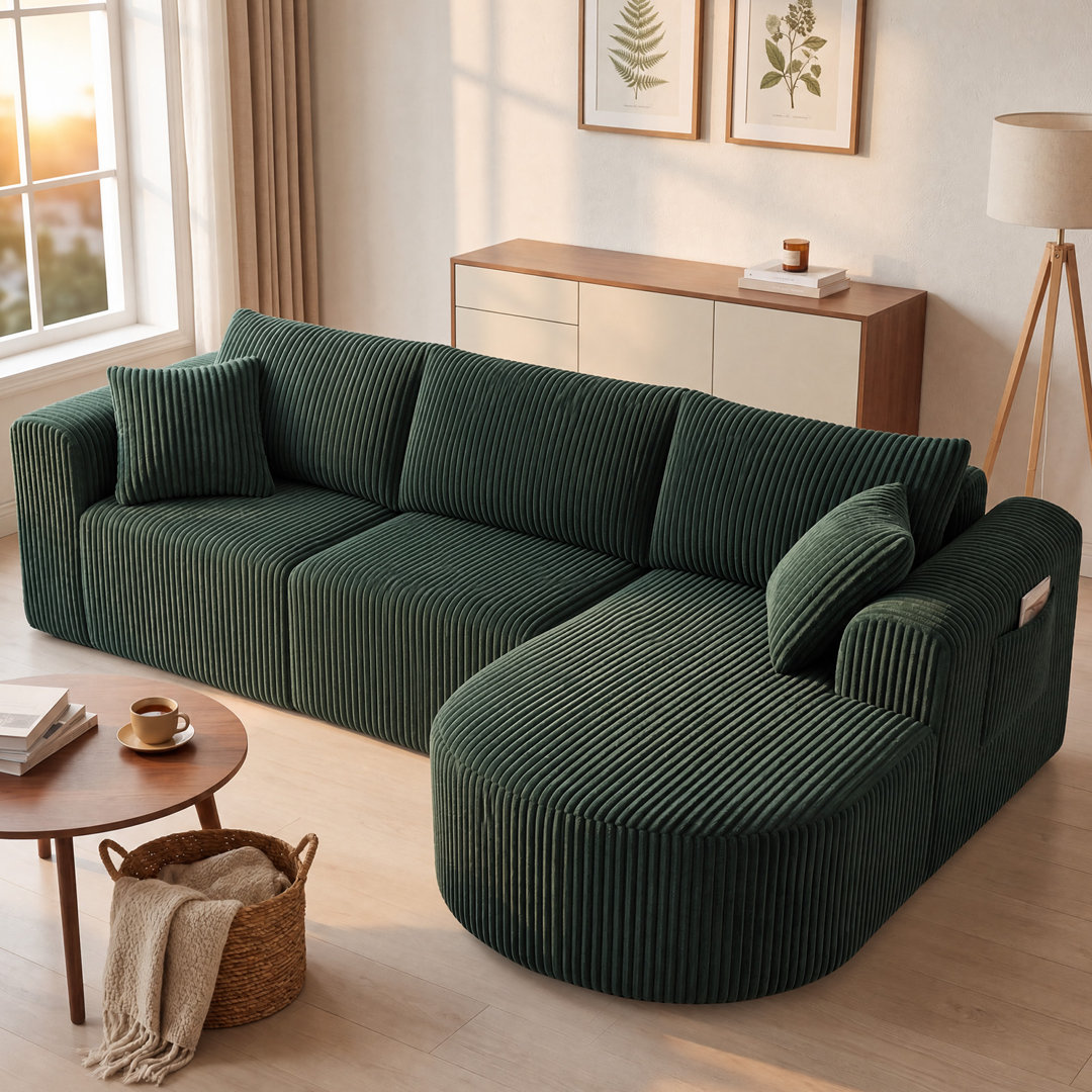 3 Seater Fabric Corner Sectional
