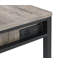 Bureau d'écriture plat en chêne patiné et finition USB clair (sans les chaises de bureau)
