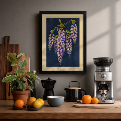 Cascading Wisteria Japandi - Framed Print