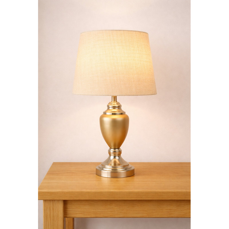 Zellner 44Cm Champagne Gold Silver Table Lamp