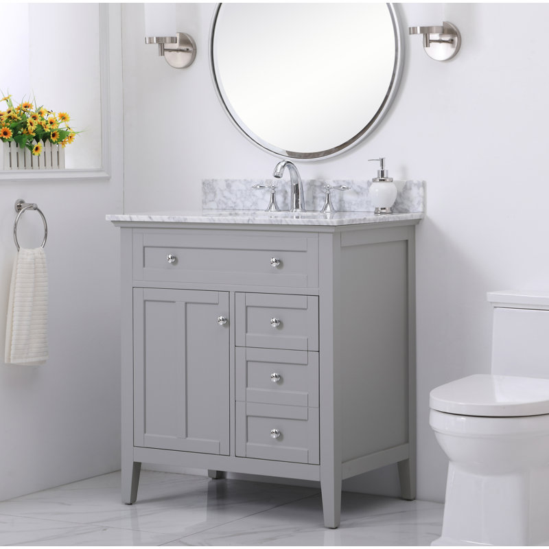 Ensemble de meuble-lavabo simple 32 po Ain, Gris
