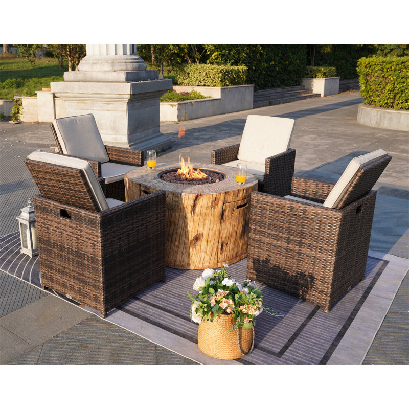 4 - Person Patio Conversation Set with Cushions