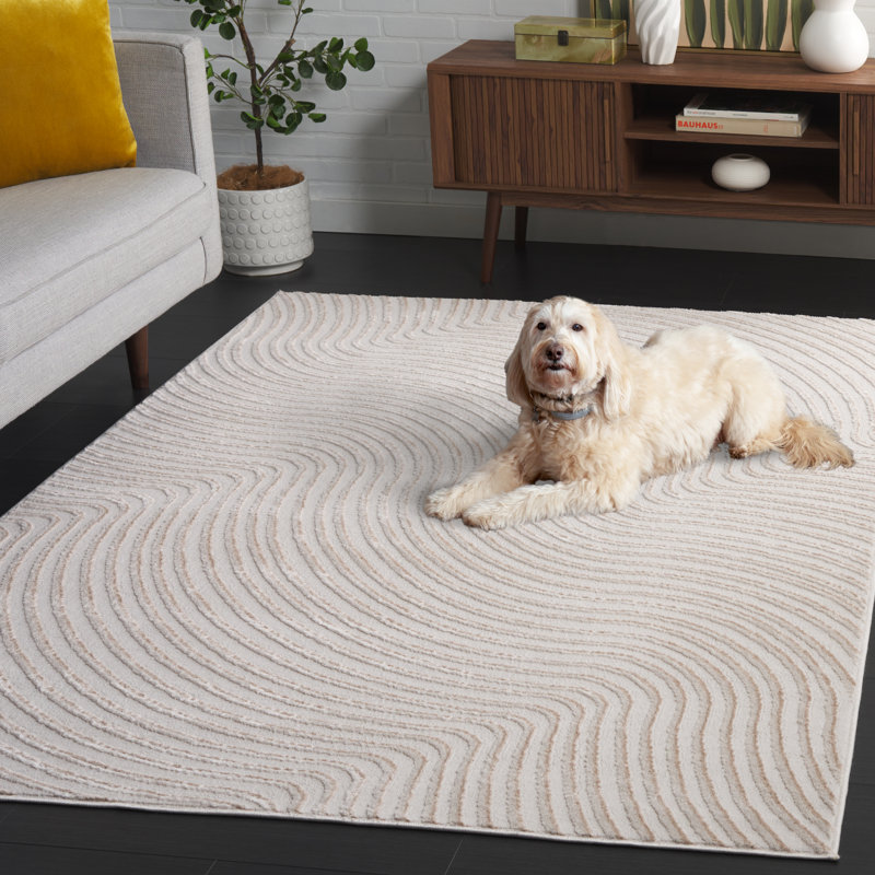 Jhena Performance Abstract Rug, Rectangle 5'3" x 7'6"