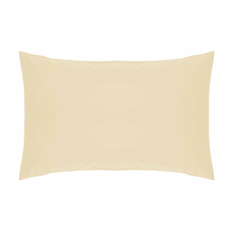 200 TC 50/50 Percale Polycotton Cotton Blend Housewife Pillow Case, Cream