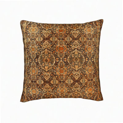 Persian Kirman Rug Print Pillow Covers - Aesthetic Cushion Cover for Bedroom & Living Room Decor - Antique Throw Pillow for College Dormitory & Sofa