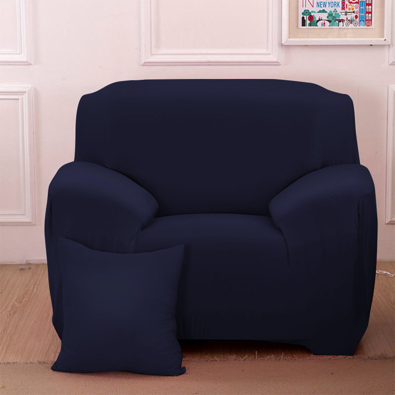 Housse pour canapé extensible 3 places, Bleu marine, H 40 po x l 55 po x P 27 po