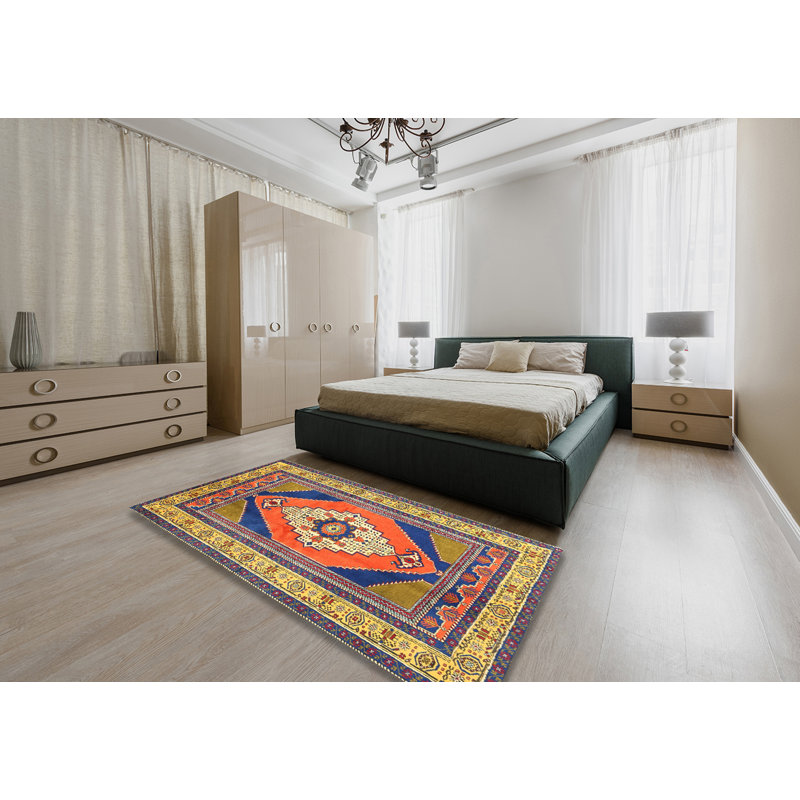 Tapis jaune Southwestern, Rectangle 4 pi x 6 pi
