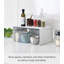 Tower Yamazaki Home Stackable Kitchen Rack, Storage Organizer Counter Shelf, Small, Stack up to Two-46492098-46492096