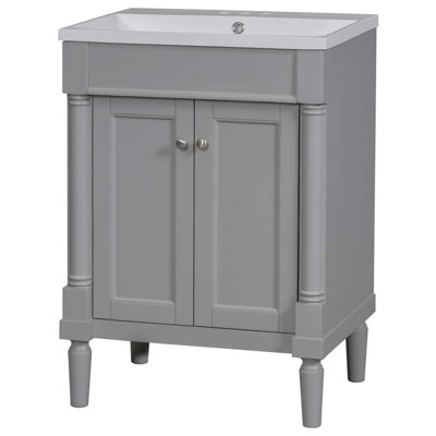 Meuble-lavabo simple 24 po avec plateau Sharlyne