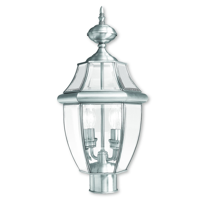 Tête de lanterne câblée 1 lumière Arelene, H 21,5 po x l 10,5 po x P 10,5 po, Nickel brossé