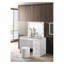 Meuble-lavabo 1 pièce avec plateau en verre et 5 tiroirs en cristal blanc-1667097098