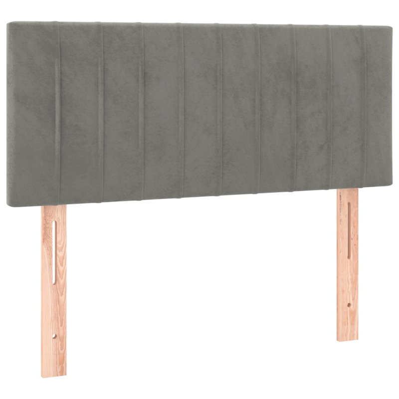 Headboard, 88cm H x 100cm W x 5cm D, Dark Grey Velvet